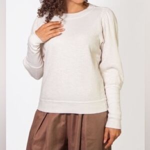 Apiece Apart 100% Organic Cotton Olimpio Sweatshirt Off White Cream Sz XS